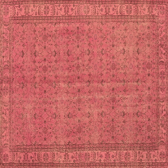 Ahgly Company Indoor Square Persian Brown Bohemian Area Rugs, 7' Square
