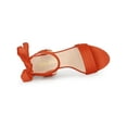 thumbnail image 4 of BLISSFUL STEP Women's Sandals Ankle Tie Back Open Toe Block Heels Orange 6.5, 4 of 7