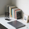 thumbnail image 7 of MOSENSE Bookends 2 Pair, Black Metal Tree Bookends for Shelves, Unique Decorative Book Holders for Home Office School,7 x 4.7 x 3.5', 7 of 7
