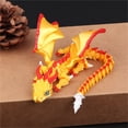 thumbnail image 4 of 3D Printed Winged Carriage Dragon Figurine With Random Eyes Art Deco Dragon Sculpture Tabletop Animal Theme Decor, 4 of 6