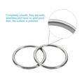thumbnail image 3 of Unique Bargains 2.4" Seamless Metal O Rings, 4 Pack 304 Stainless Steel O-Ring Solid Round Rings for Macrame, DIY Craft,6x60mm, 3 of 5