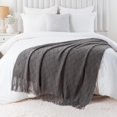 thumbnail image 4 of Throw Blankets for Couch, Off Lightweight Decorative Blankets and Throws, Boho Warm Knit Blanket for Men and Women 127*180cm, 4 of 5