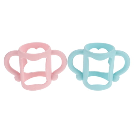 MEIBUTYUP 2pcs Silicone Baby Bottle Handles Universal Milk Bottle Grip for Kids