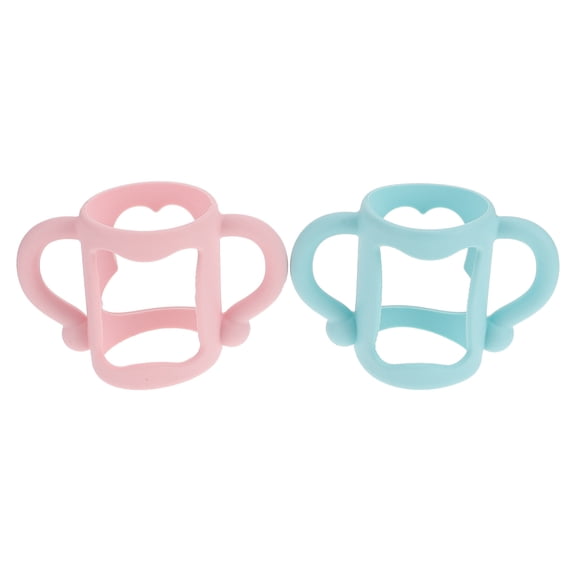 MEIBUTYUP 2pcs Silicone Baby Bottle Handles Universal Milk Bottle Grip for Kids