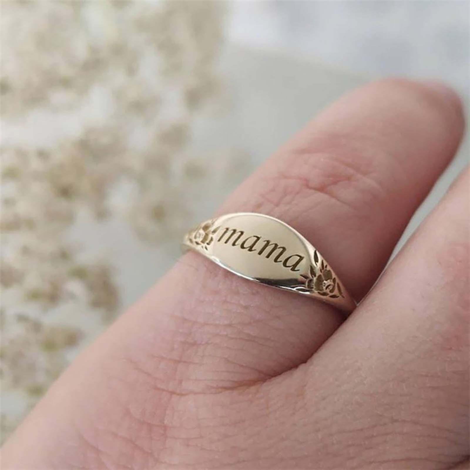 Fashion Women Family Ring Mother s Day Commemorate Jewelry Gift Mama Ring