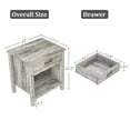 thumbnail image 6 of Ashion Square Nightstand with Storage Drawer Bedside Table End Table for Bedroom Nursery Living Room, 6 of 7
