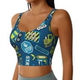 thumbnail image 2 of Fotbe Dump Truck Sujetador Deportivo Largo sin Aros para Mujer con Almohadillas y Soporte Medio, Transpirable y Absorbente, Camiseta Tipo Chaleco o Tank Top-XX-Large, 2 of 8