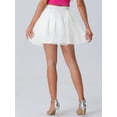 thumbnail image 4 of DARING DIVA Women Layered Ballet Bubble Mesh Puffy Mini Tulle Skirt S White, 4 of 6