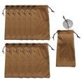 thumbnail image 1 of 12 Piezas Fundas de Microfibra para Gafas 7" x 3.5" Funda para Gafas de Sol Portátil con Cordón para Teléfono Móvil (Café), 1 of 7