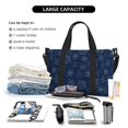 thumbnail image 6 of Zufioo Snowflake Dark Blue Pattern Hand-held Travel Bag, Waterproof Adjustable Shoulder Strap Crossbody Duffel Bag, Suitable for Work, Short trips, Sports, 6 of 8