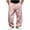 Pink, variant on Men's Baggy Sweatpants Elastic Waist Drawstring Wide Leg Casual Loose Fitted Joggers Pants with Pockets (XL, White)