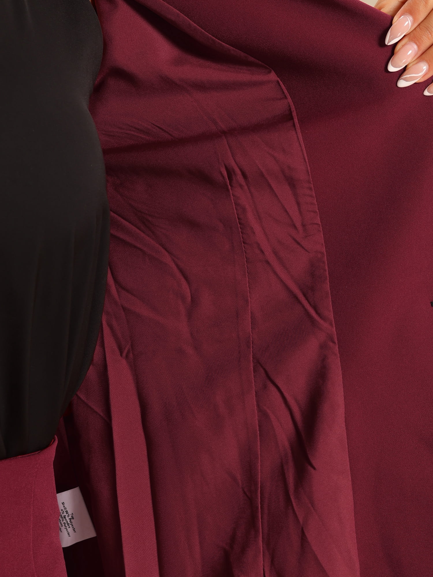 DARING DIVA Women's Peplum Blazer Pencil Skirt 2 Pcs Suit Set XL Wine Red