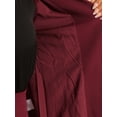 thumbnail image 5 of DARING DIVA Women's Peplum Blazer Pencil Skirt 2 Pcs Suit Set S Wine Red, 5 of 6