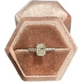 thumbnail image 1 of Velvet Treasures Engagement Ring Box, Vintage Hexagon Wedding Jewelry Box for Ceremony, Display & Storage - 1 Slot, Mauve, 1 of 3