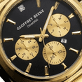 thumbnail image 6 of Geoffrey Beene Men's Black Chronograph Stainless Steel Dress Watch Classic Quartz, Elegant Design, Water-Resistant (Gold), 6 of 9