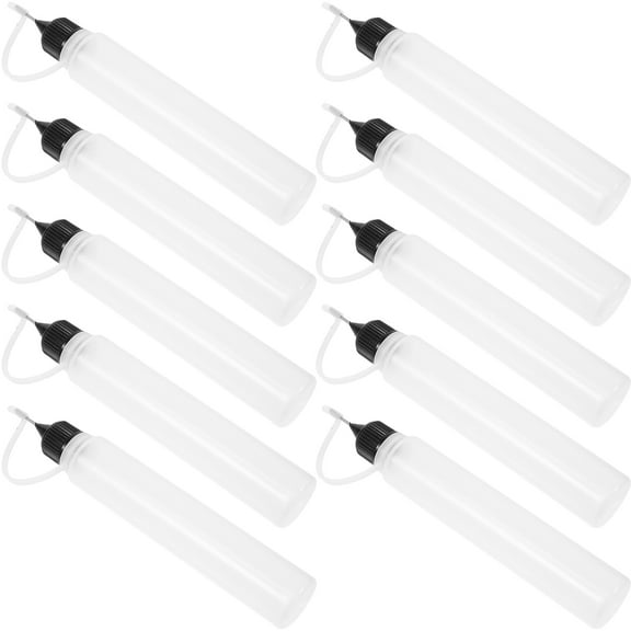 Glue Precision Bottle Needle Tip Paper Dispensing Empty Bottles Fine Plastic 10 Pcs