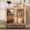 Oak, variant on Sideboard Buffet Cabinet 32" Modern Storage Cabinet with Adjustable Shelf, Coffee Bar Cabinet with 2 Doors Acrylic for Living Room, Kitchen, Oak