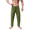 thumbnail image 3 of Cenuakty Men's Mesh Fishnet Pants Solid Color See Through Stretchy Muscle Trousers Drawstring Stretchy Sleep Lounge Bottoms, 3 of 8