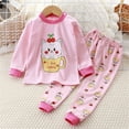 thumbnail image 2 of Ruyang Baby Girls Cat Clothing Set Kids Boys Cute Graphic Shirt Pants 2 Piece Outfit Fall Winter Soft Warm Cotton Clothes Winter Clothes, 2 of 6