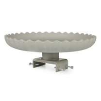 Farm Innovators Outdoor Heated Bird Bath, 120W Stone Birdbath w/ Deck Mount