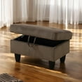 thumbnail image 7 of JESTOP 28.5" Ottoman with Storage, Fabric Ottoman Foot Rest Stool, Rectangle Upholstered Footstool, Storage Bench, 7 of 7