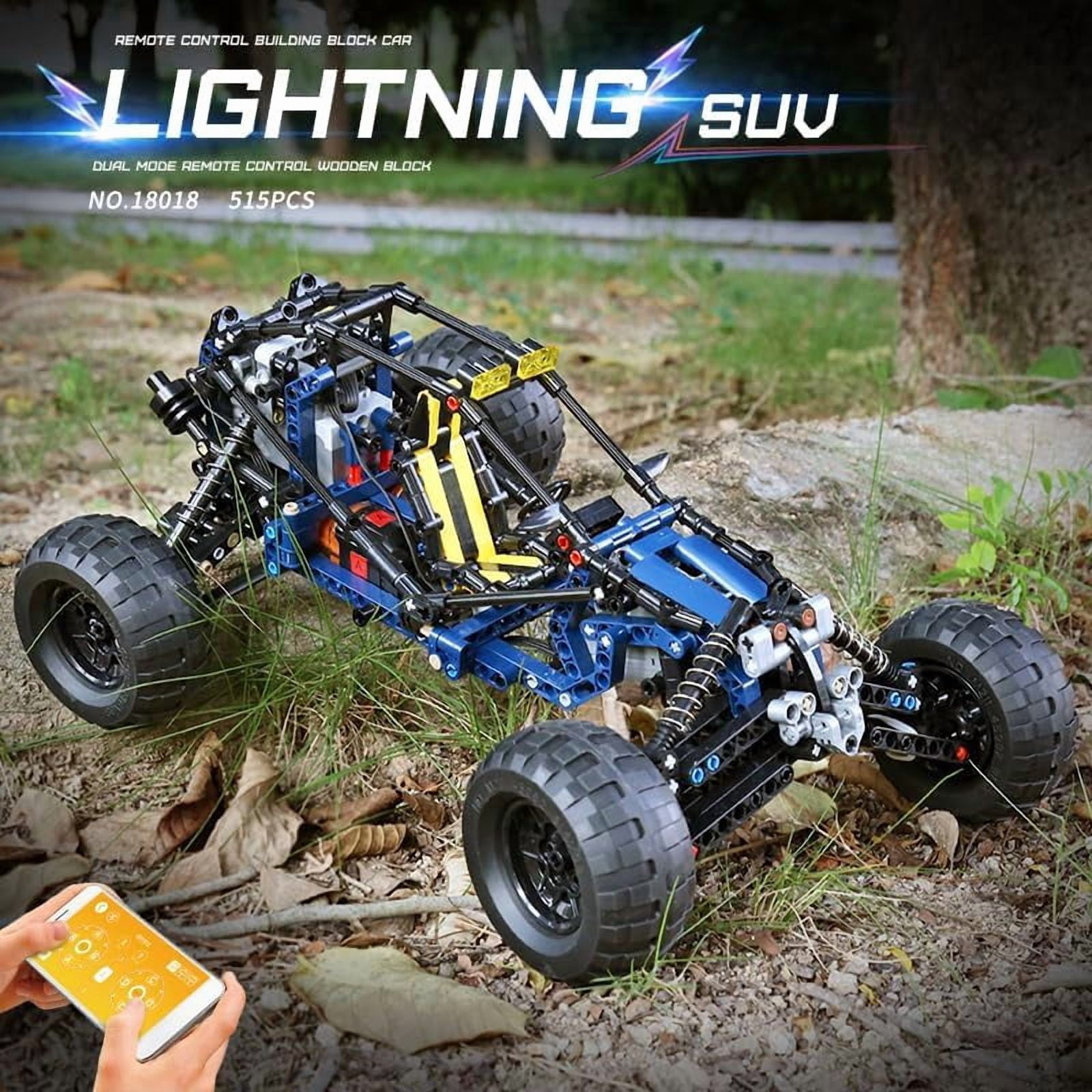 RC Off-Road Building Car Toys, 515 Pieces Building Blocks Lightning Climbing Car Model with Motors (Remote Control and APP Control)