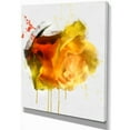 thumbnail image 2 of Yellow Hand drawn Rose on White - Floral Canvas Art Print, 2 of 4