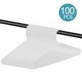 thumbnail image 6 of HomGarden 100 Pack Plastic Clothing Hanger Adult Shirt Hanger W/Hooks - White, 6 of 8