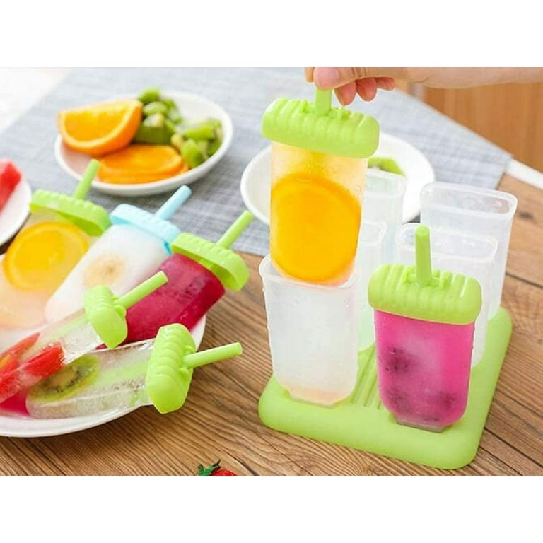 6pc Summer Popsicle Lollypop Mold Set Silicone DIY Ice Cream Popsicle Maker  Mold Ice Lolly Ice Cube Mould Party Bar Tool