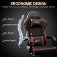 thumbnail image 3 of LaoGeoRon Gaming Chair with Footrest, Comfortable Ergonomic PC Gaming Chair with Headrest and Lumbar Support, High Back, Widen Seat, Adjustable Armrests, 3 of 9