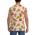 thumbnail image 4 of Kdxio Hamburger Pizza Coke for Men's Muscle T-shirt,Sleeveless for Workout Running Athletic Gym Lounge Casual, 4 of 7
