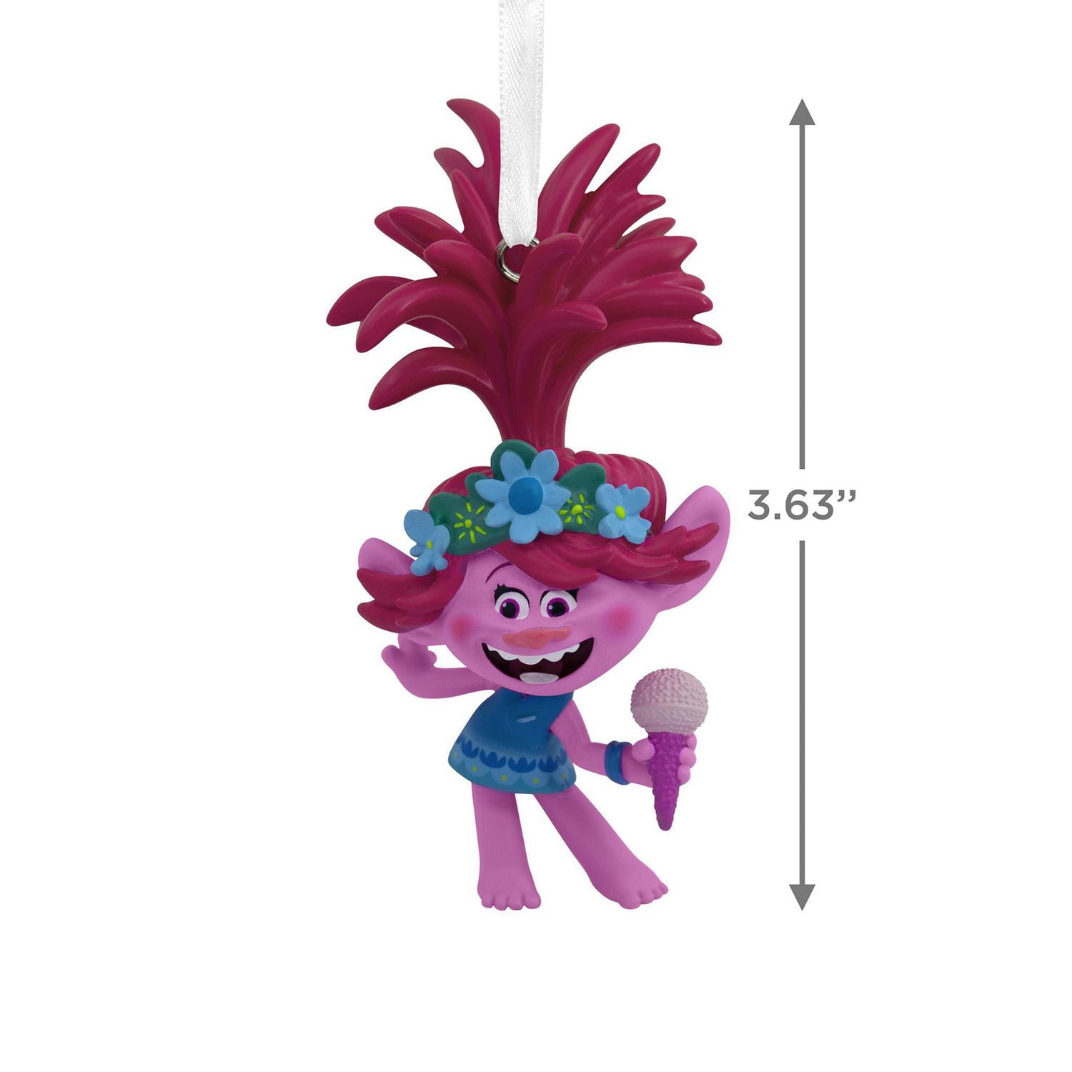 Décoration de Noël – Hallmark – Poppy tenant son microphone – Les Trolls 2 : tournée mondiale – DreamWorks