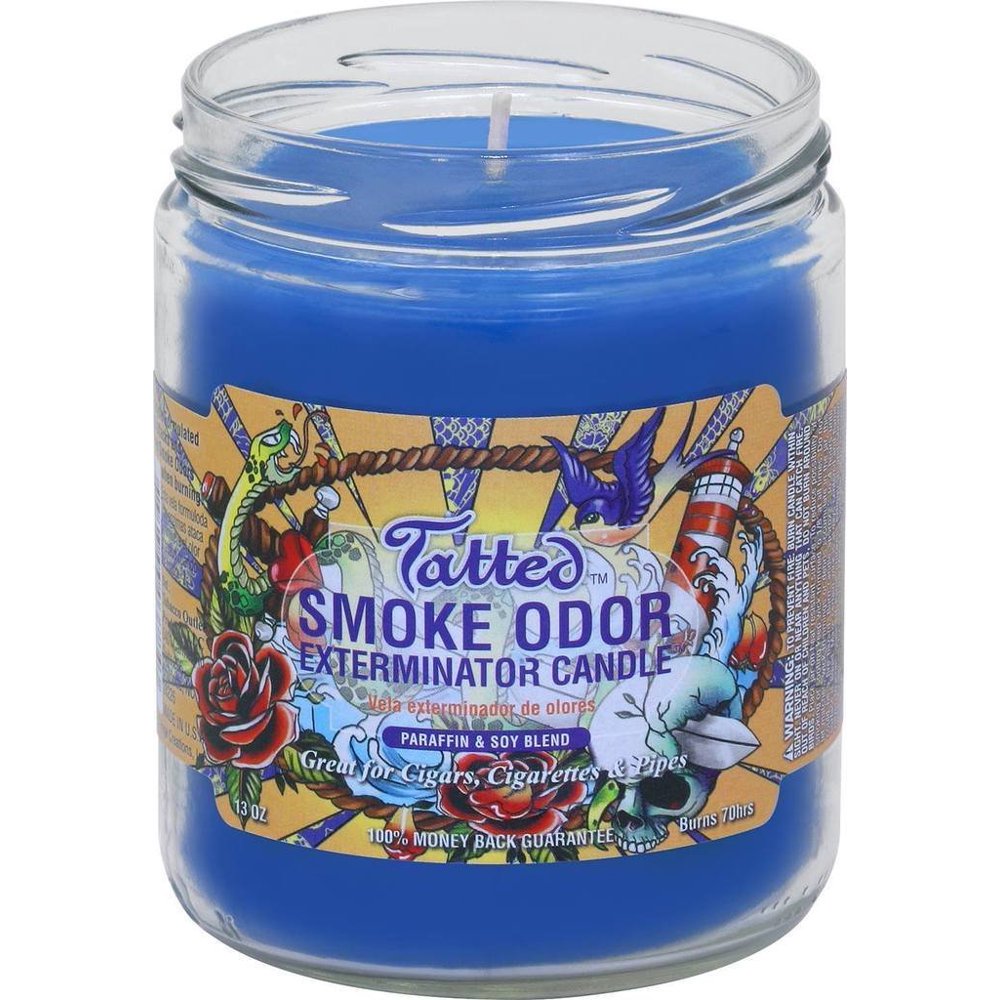Smoke Odor Exterminator 13oz Jar Candle, Tatted, 13 oz,