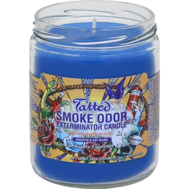 Smoke Odor Exterminator 13oz Jar Candle, Tatted, 13 oz,