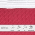 thumbnail image 3 of HGMart 7 Piece Bedding Comforter Set Bed in A Bag Luxury Microfiber Striped Bedding Sets, Queen Size, Burgundy, 3 of 6
