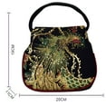 thumbnail image 3 of Antqov Tote Bag for Women, New Wind Embroidered Bag Canvas Peacock Embroidery Middle-Aged Shoulder Portable Package, 3 of 9