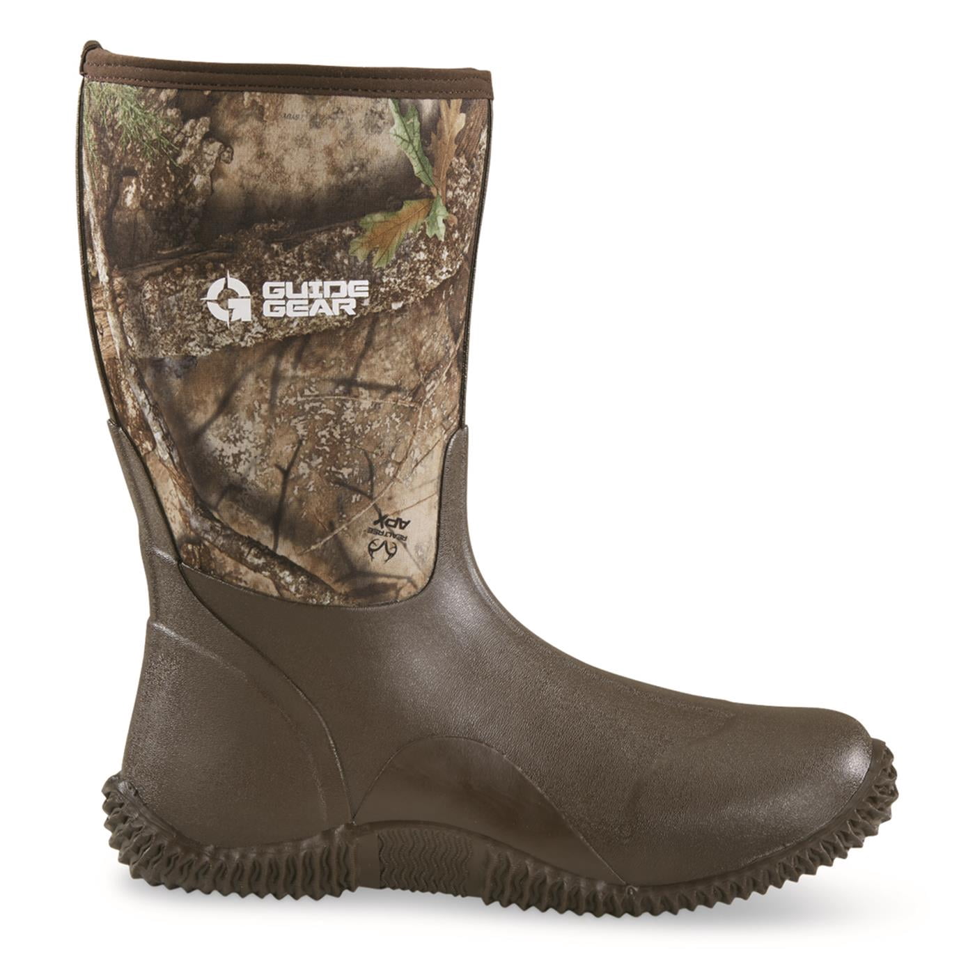 Guide Gear Men's Mid Camo Bogger Rubber Boots Realtree APX 10D     (Medium)