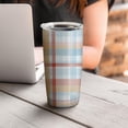 thumbnail image 4 of 20oz Tumbler with Lid and Straw Stainless Color Check Steel Vacuum Insulated Water Coffee Tumbler Cup, Double Wall Vacuum Insulated Travel Mug Reusable Tumblers for Ice Drinks, Hot Beverage, 4 of 7