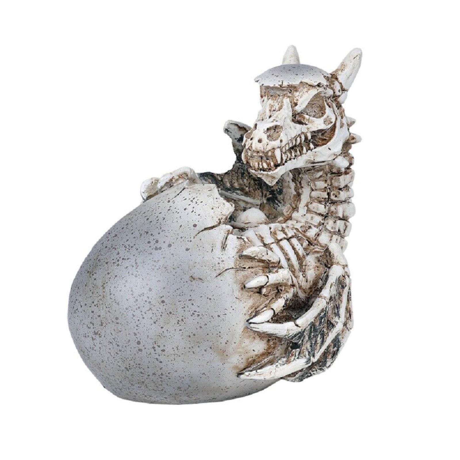 Ebros Gift Skeleton Winged Dragon Egg Resin Figurine