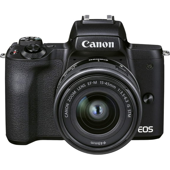 Canon EOS M50 Mark II Mirrorless Digital Camera with 15-45mm Lens (Black)