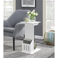 thumbnail image 1 of Convenience Concepts Designs2Go Table d'Appoint Abby pour Magazines en Bois Blanc, 1 of 6