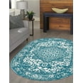 thumbnail image 4 of Unique Loom Richmond Collection Area Rug - Medallion (5' 3" x 8' Oval Turquoise/Ivory), 4 of 6