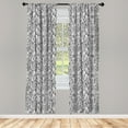 thumbnail image 3 of Ambesonne Abstract Curtains, Scandinavian Greyscale, Pair of 28"x84", Black Grey White, 3 of 5
