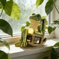 thumbnail image 4 of SLYNSHome Miniature Frog Garden Statue Decorations Fairy Garden Accessories Outdoor Lights Solar Garden Frog Decor Art Housewarming Gift for Patio,Yard,Lawn, 4 of 9