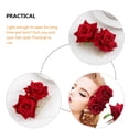 thumbnail image 3 of 2Pcs Bridal Hair Bun Clips Fabric Rose Flower Hair Combs Wedding Hair Styling Tool, 3 of 8