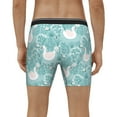 thumbnail image 4 of Salouo Swan And Flowers4 Pattern Men's Boxer Briefs, Soft & Breathable Underwear Elastic Waistband Briefs for Men,1-Pack, 4 of 7