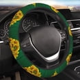 thumbnail image 4 of Cauagu Sunflowers in Bucket Print Car Steering Wheel Cover - Universal Car Accessory for Diverse Cars for Steering Wheel with a Diameter of 14.5"-15", 4 of 7