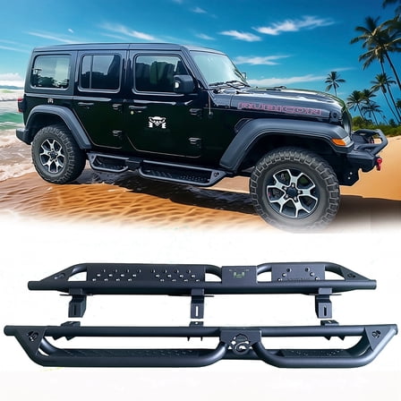 MTNTOPCN Running Boards Side Steps Textured Black Heavy-Duty No-Drill for Jeep Wrangler JL 2018-2026 4-Door