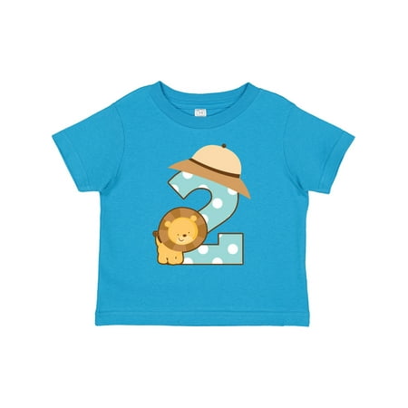 

Inktastic Safari 2nd Birthday Lion Jungle Gift Toddler Boy or Toddler Girl T-Shirt