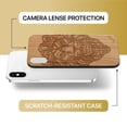 thumbnail image 6 of Case Yard Wooden Case Outside Soft TPU Silicone, Slim Fit Shockproof Wood Protective Phone Cover for Girls Boys Men and Women, Supports Wireless Charging Victorian Lion Design case for iPhone-X, 6 of 7
